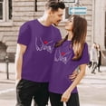 thumbnail image 1 of Graphic Tees for Women T-Shirts Stylish Round Neck Tee for Everyday Comfort and Subtle Printed Style Purple XL, 1 of 3