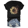 thumbnail image 1 of Graphic Tees for Women T-Shirts Summer Casual Printed Short Sleeve Crew Neck Tee for Women Design-Forward Everyday Wear Black L, 1 of 3