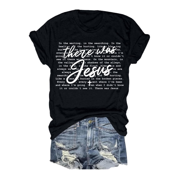 Graphic Tees for Women T-Shirts Women's Casual Loose Crewneck Alphabet Print Short Sleeve Tee Shirt Top Black S