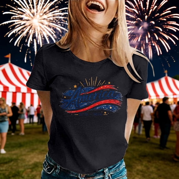 Graphic Tennis Tees for Women Timeless Casual Logo Tee For Everyday Wear Women’s Crew Neck Short Sleeve Fit Top Black XXL