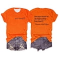 thumbnail image 1 of Graphic Tees for Women Timeless Casual Printed Round Neck Tee for Everyday Comfort Women’s Top Orange XXL, 1 of 2