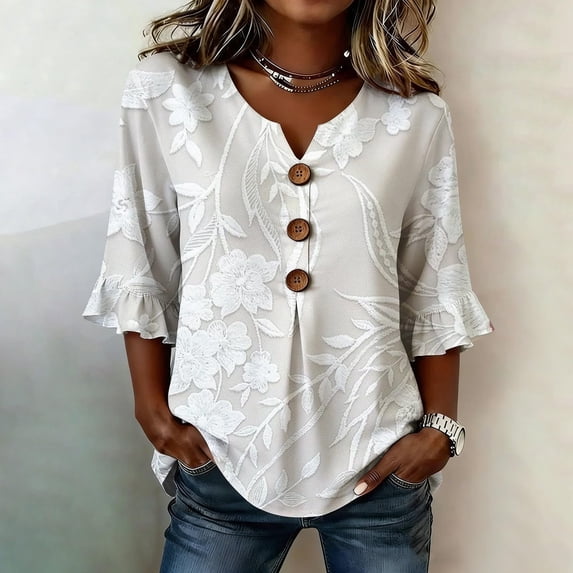 Graphic Tees for Women Timeless Everyday Comfort T Shirt for Women'soft Breathable Blend Top for Casual Wear and Easy Styling Brown M