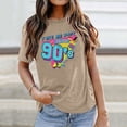 thumbnail image 1 of Graphic Tees for Women's T-Shirts crafted for casual fashion featuring 80s and 90s designs Brown XL, 1 of 3