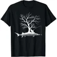 thumbnail image 1 of Graphic Tree Fishing Rod - Fish Sturgeon Fish T-Shirt, 1 of 6