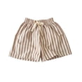 thumbnail image 1 of Graphic for Kids Girl Boy Summer Fall Faux Linen Track Gym Brunch Running Pleated Striped Straight Leg Shorts Child 2026 Clothing Fashion 6 Years, 1 of 3
