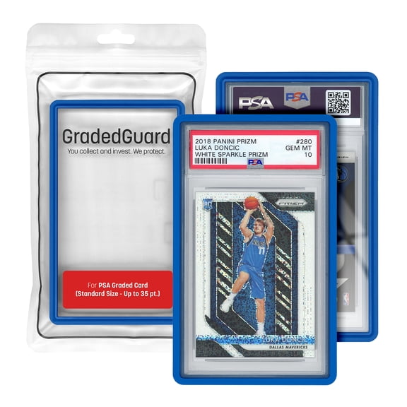 GradedGuard PSA Card Slab Protector Case, Standard PSA Size, Impact Resistant TPU Holder, Drop & Scratch Proof Frame for Graded Sports TCG Collectible Trading Cards - Royal