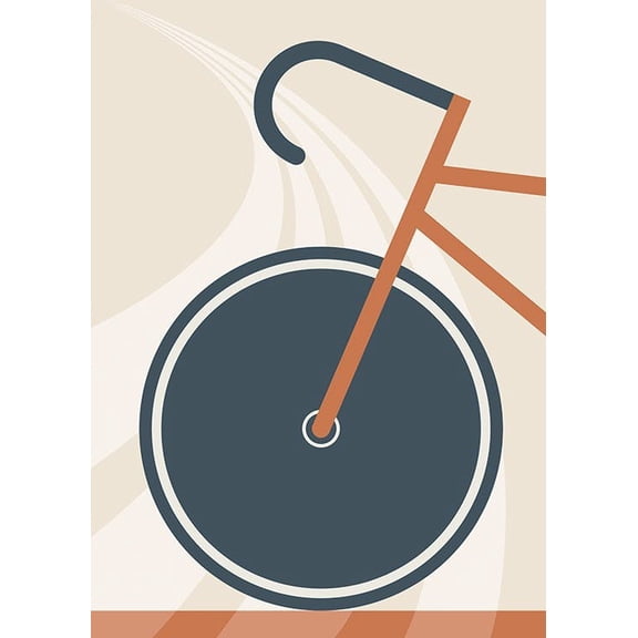 Graphical Bike Print Wall Art, Modern Wall Decor For Living Room Bedroom, 8x12 UNFRAMED