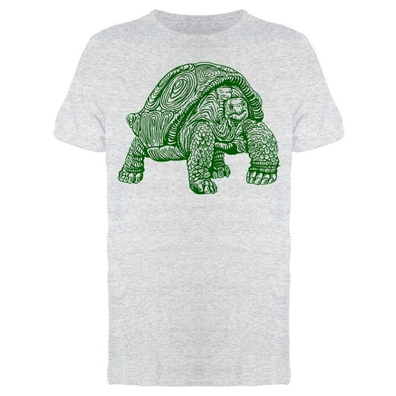 Graphical Green Turtle T-Shirt Men -Image by Shutterstock, Male Large