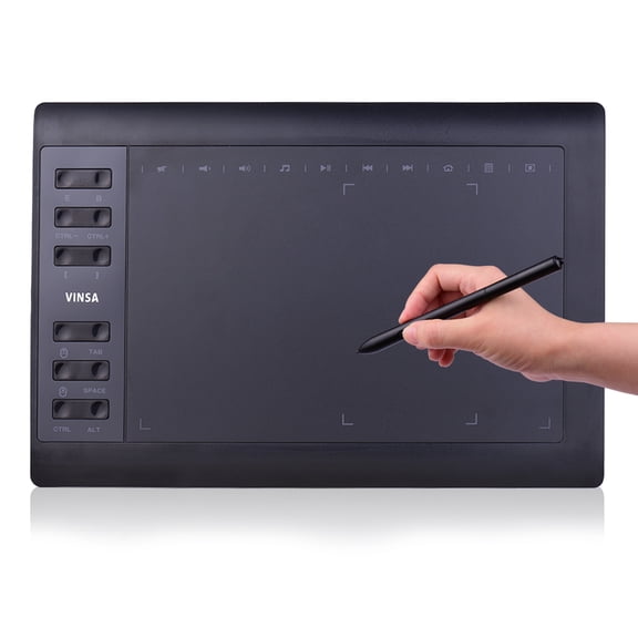 Graphics Board,Windows Professional Tablet 12 Battery-free Stylus/30pcs Nibs/pen Pc/laptop 12 With 8192 Stylus/30pcs Nibs/pen Clip/2pcs Compatible With 10x6 Inch Professional Black Package 2