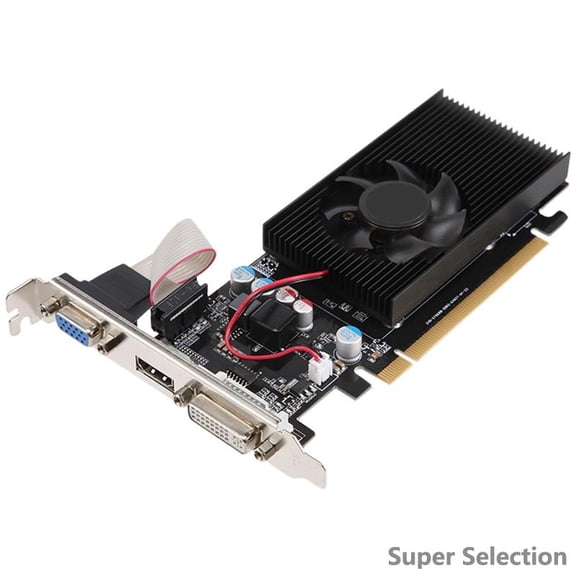 Graphics Card 1GB DDR2, PCI Express X16, Dual VGA DVI Outputs For Dual Monitor, Low Profile Fan Cooled Video Card For Home Office Desktop,One Size