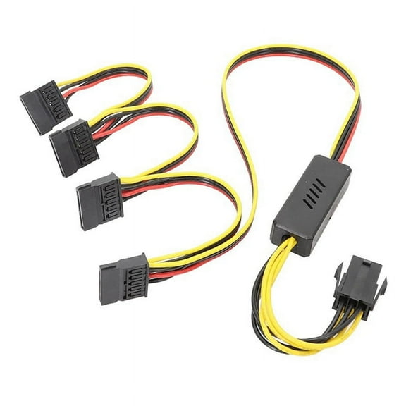 Graphics Card 6PIN to Hard Drive Power Supply Cable 12V to Hard Drive Cable Step-Down Voltage Stabilization