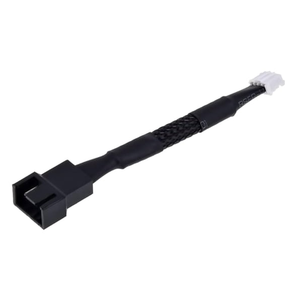 Graphics Card PWM Fan Adapter Connection Cable Small 4pin To Universal 3pin 4pin Black Woven Fan Cable