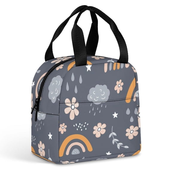 Graphics Design Large Capacity Lunch Bag Insulated Lunch Box for Men Women Travel Office Picnic Portable Lunch Tote Bag