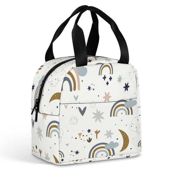 Graphics Design Star Large Capacity Lunch Bag Insulated Lunch Box for Men Women Travel Office Picnic Portable Lunch Tote Bag