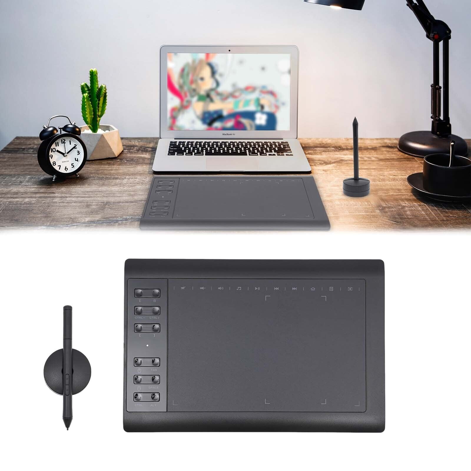 Graphics Drawing Tablet Graphics Display 10x6 inch Digital Graphics