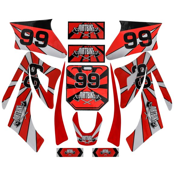 Graphics Kit Sticker Decals for Apollo Orion Dirt Pit Bike, Plastics Fairing Stickers Decals Graphics Kit
