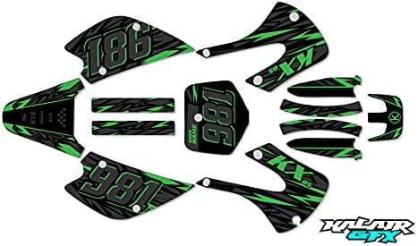 Graphics Kit for KX85 (2001-2013) Twitch Series Green 9 Mil-Dirt bike ...