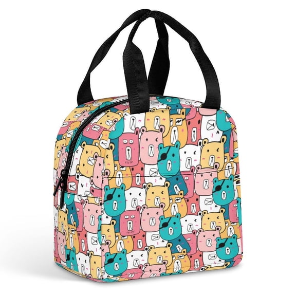 Graphics Large Capacity Lunch Bag Insulated Lunch Box for Men Women Travel Office Picnic Portable Lunch Tote Bag