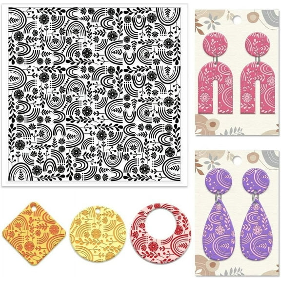 Graphics Silicone Texture Stamp Polymer Clay Molds DIY Clay Texture Tools