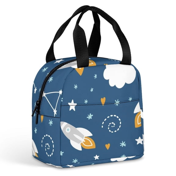 Graphics Star Clip Art Large Capacity Lunch Bag Insulated Lunch Box for Men Women Travel Office Picnic Portable Lunch Tote Bag