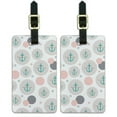 thumbnail image 1 of Graphics and More Anchors Away Nautical Theme Luggage Suitcase Carry-On ID Tags Set of 2, 1 of 1