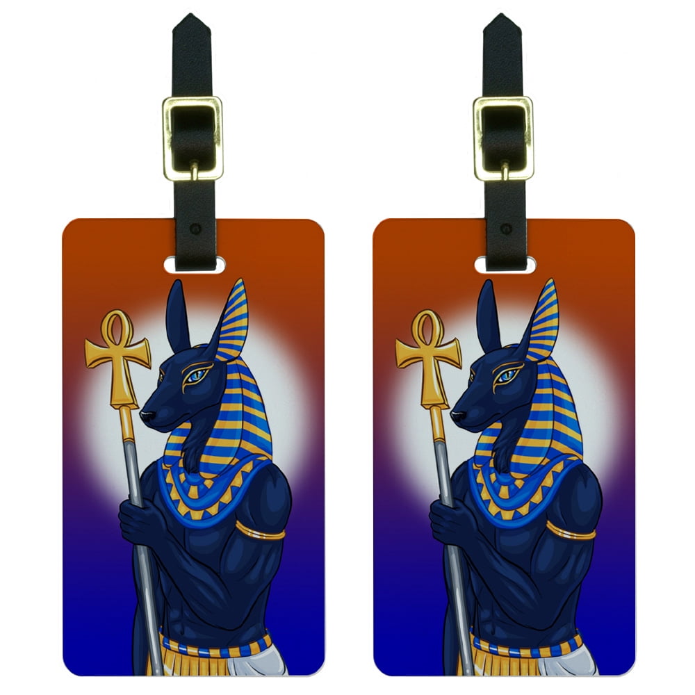 Graphics and More Anubis Egyptian God Egypt Mythological Luggage Tag Set