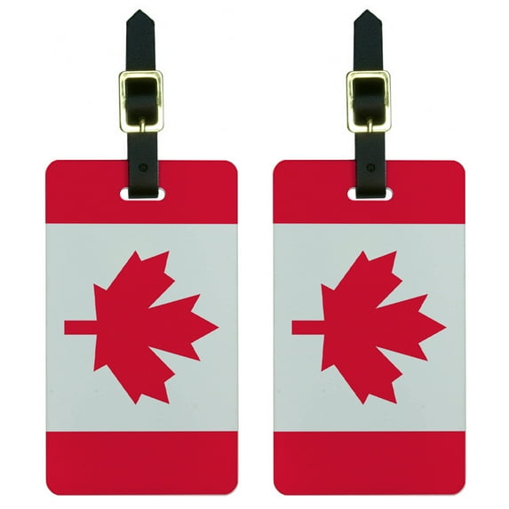 Graphics and More Canada Flag Luggage Tag Set