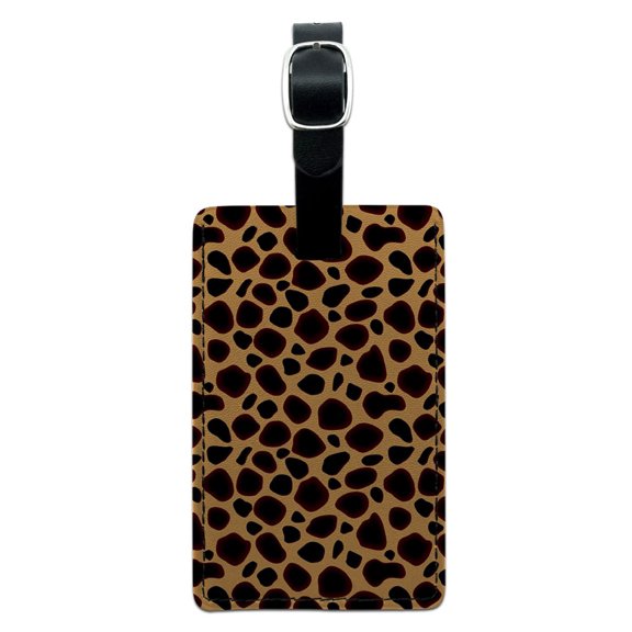 Graphics and More Cheetah Print Rectangle Leather Luggage ID Tag