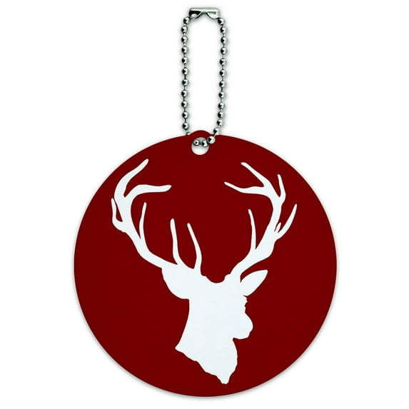 Graphics and More Deer Hunter Buck Hunting Round ID Card Luggage Tag