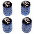 thumbnail image 1 of Graphics and More Dragon Black - Tire Rim Valve Stem Caps - Blue, 1 of 1