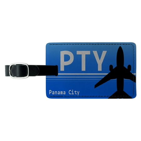 Graphics and More Panama City Panama - Tocumen Intl (PTY) Airport Code Rectangle Leather Luggage ID Tag