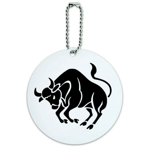 Graphics and More Taurus The Bull Zodiac Horoscope Round ID Card Luggage Tag