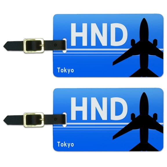 Graphics and More Tokyo Japan - Haneda (HND) Airport Code Luggage Tag Set