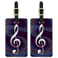 thumbnail image 1 of Graphics and More Treble Clef on Music Notes Luggage ID Tags Suitcase Carry-On Cards - Set of 2, 1 of 4