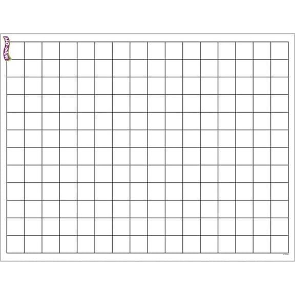 Graphing Grid Small Squares Wipe Off Chart - 17 x 22 in. - 6 Each