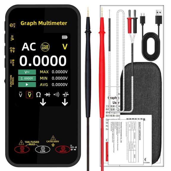 Graphing Multimeter with Large Screen Display Data and Auto Power Off for Electrical Measurement
