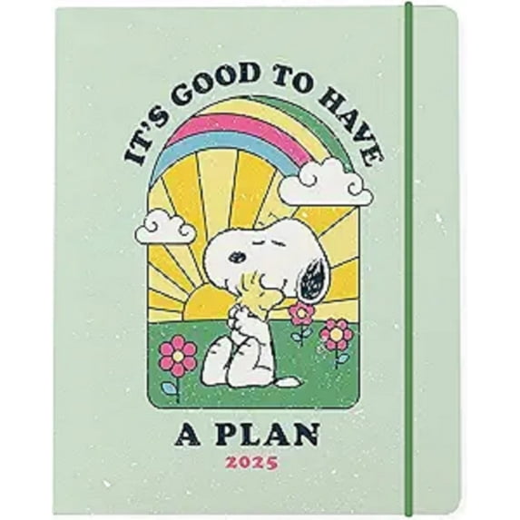 Graphique 2024 Monthly Planner | 18 Month Organizer, July 2024 – Dec. 2025 | Monthly Calendar & Notes Spreads | Marked Holidays | Peanuts Sunshine Design | 8” x 10”