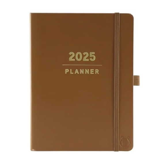 Graphique 2025 Apollo Business Planner - 18 Month Organizer, July 2024 - Dec. 2025 - Weekly & Monthly Spreads - To-Do List & Note Pages - Pen Loop - Vegan Leather - Classic Brown - 6” x 8”
