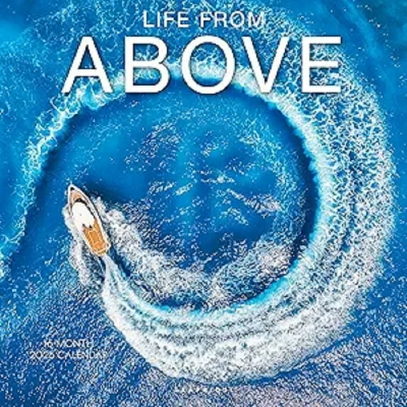 Graphique 2025 Life From Above Wall Calendar - 12” x 12” - Thick Paper - Home & Office Organizer - Large Monthly Grid - 3 Languages & Marked Holidays - 4 Month Preview Page for 2026