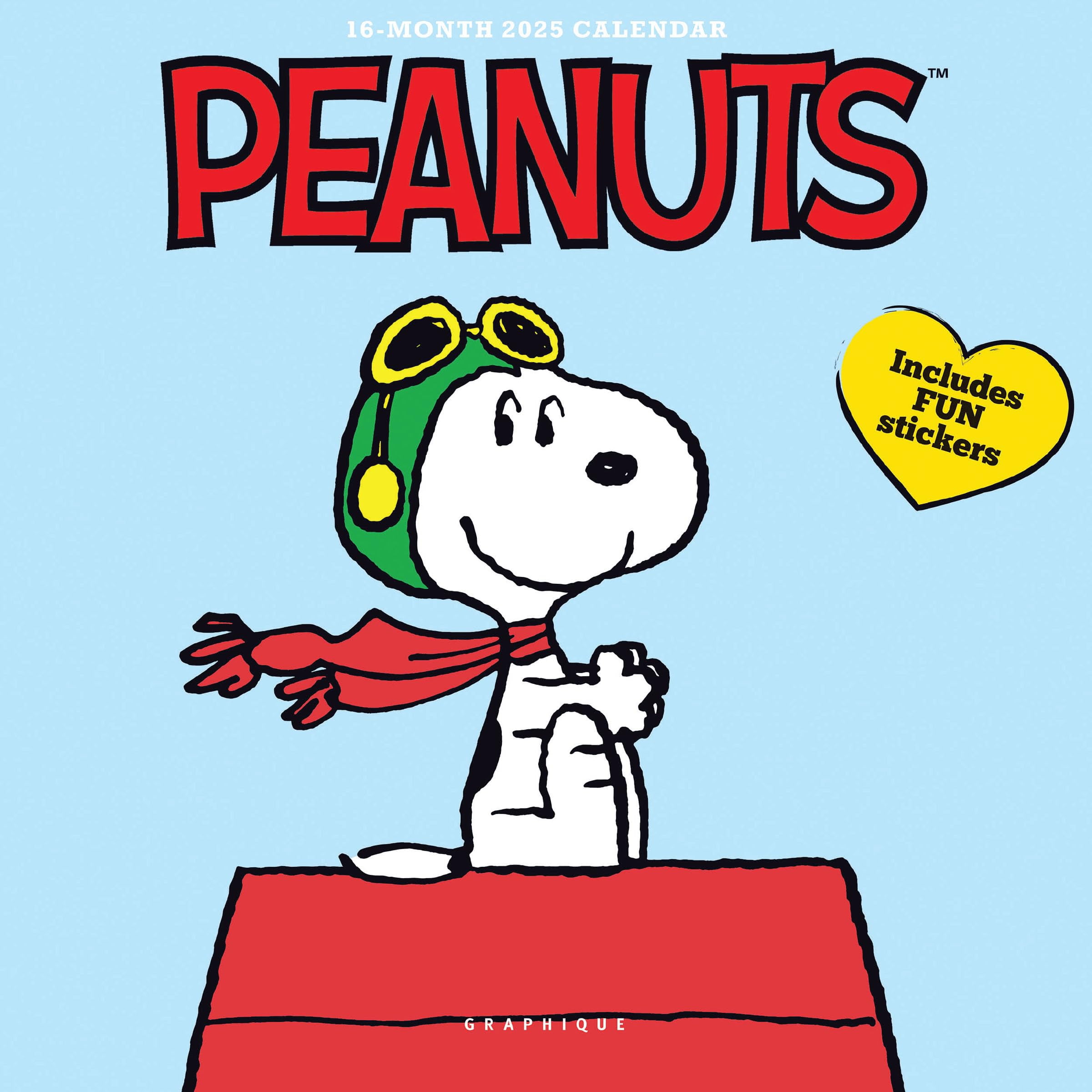 Graphique 2025 Peanuts Mini Wall Calendar 7â€ x 7â€ Thick Paper