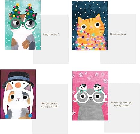 Graphique Funny Cats Christmas Cards by Graphique, Pack of 20 Holiday ...