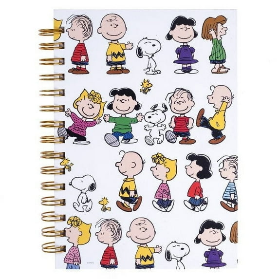 Graphique Peanuts Gang Hard Cover Journal w/ Charles Shultz's Beloved Peanuts Characters, Fun, Durable Notebook for Notes, Lists, Recipes, and More, 160 Ruled Pages, 6.25" x 8.25" x 1"