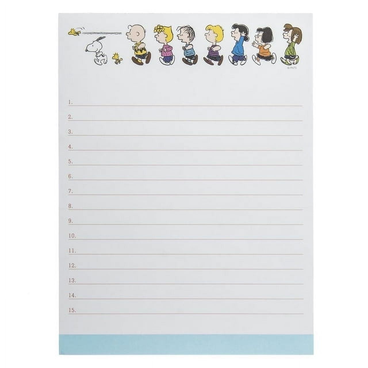 Graphique Peanuts Run Large Notepad - 150 Tear-Away Sheets - Task Planner - Daily Organizer - Memo Writing Pad - Priority Checklist - Undated - 6 x 8