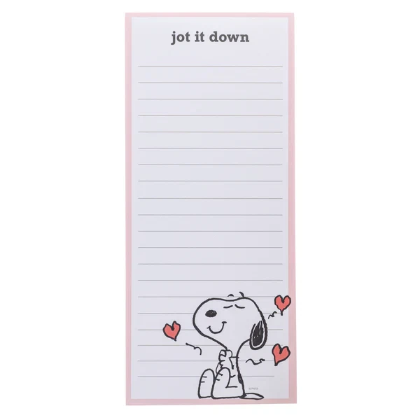 Graphique Peanuts Snoopy Hearts Magnetic Notepad W