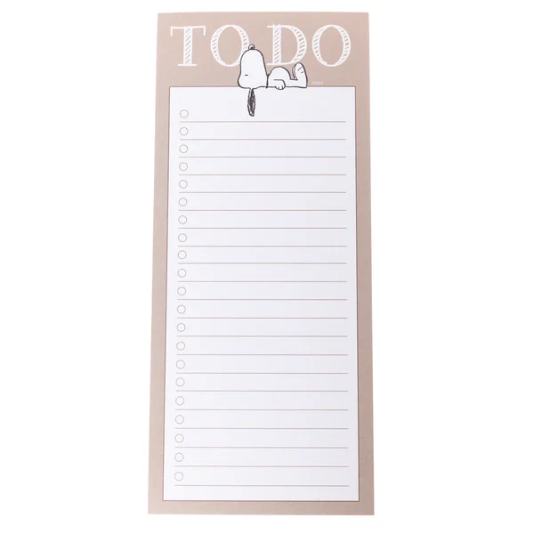Graphique Snoopy Laying Down Taupe Magnetic Notepad W
