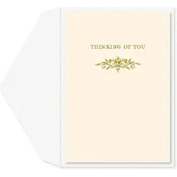 Graphique Thinking of You Sympathy Card - Condolence and Bereavement - Grief and Loss - Family and Friends - Gold Foil Accents - Color-Coordinated Envelope - 5" x 7" (Single Card)