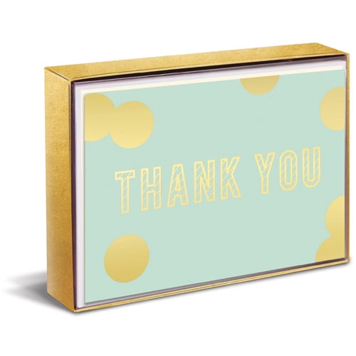 Graphique de France Blue and Gold Sweet Notes Box of 10 Thank You Note Cards