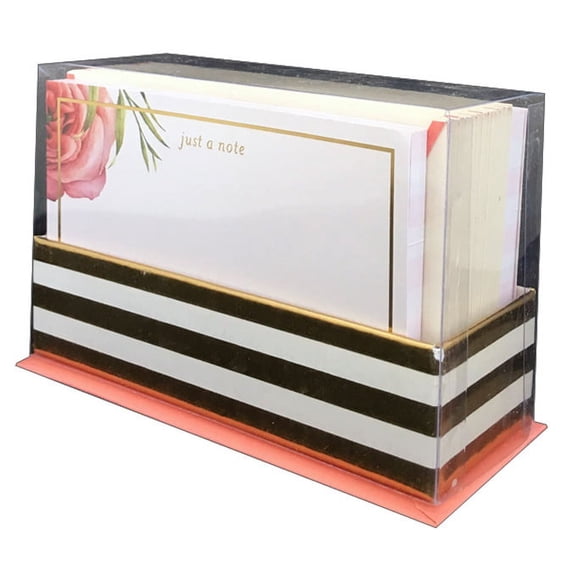Graphique de France Coral Floral Box of 50 Flat Blank Note Cards