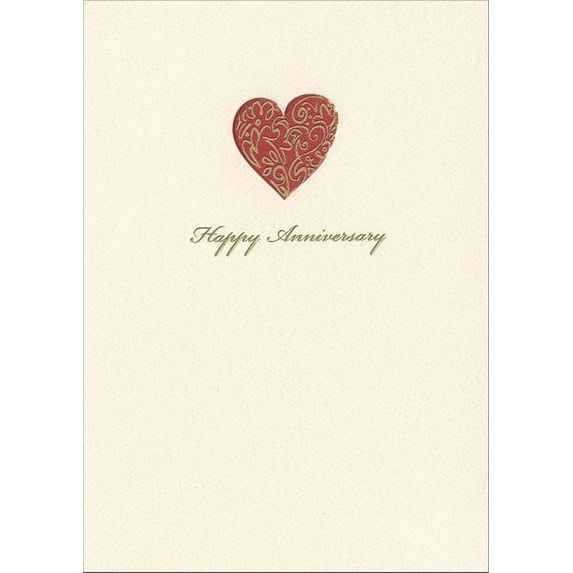 Graphique de France Illustrated Heart Anniversary Card