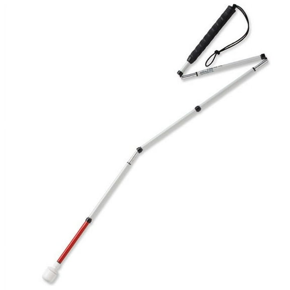 Graphite 6-Section Folding Cane- Marshmallow Roller- 64-in
